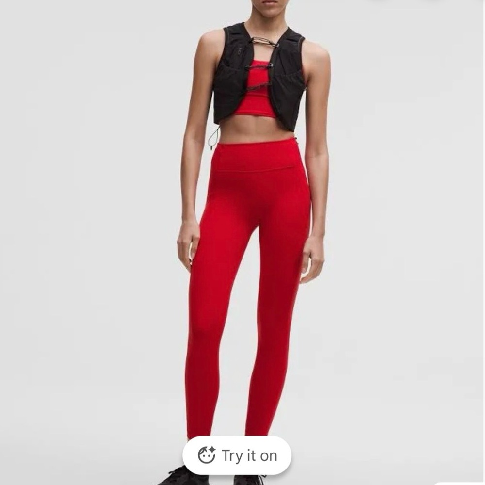 Lululemon Swift Speed Red High-Waisted Leggings 4
